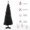 Edge Collections - 5' - Black - Slim Pencil Artificial Christmas Tree for Easy Holiday Decor - 1 Piece